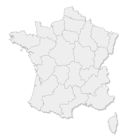 Carte des natation de France